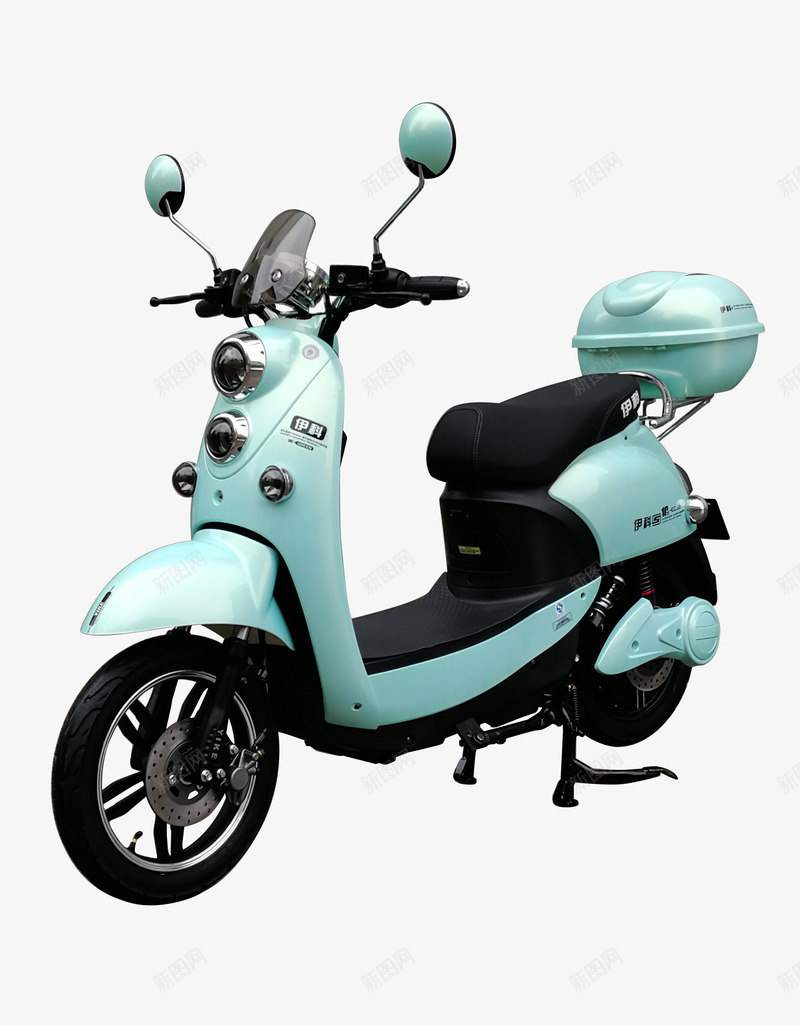 迷你电动车png免抠素材_新图网 https://ixintu.com 代步工具 女士电动车 电动车 豆绿颜色 车子 迷你电动车