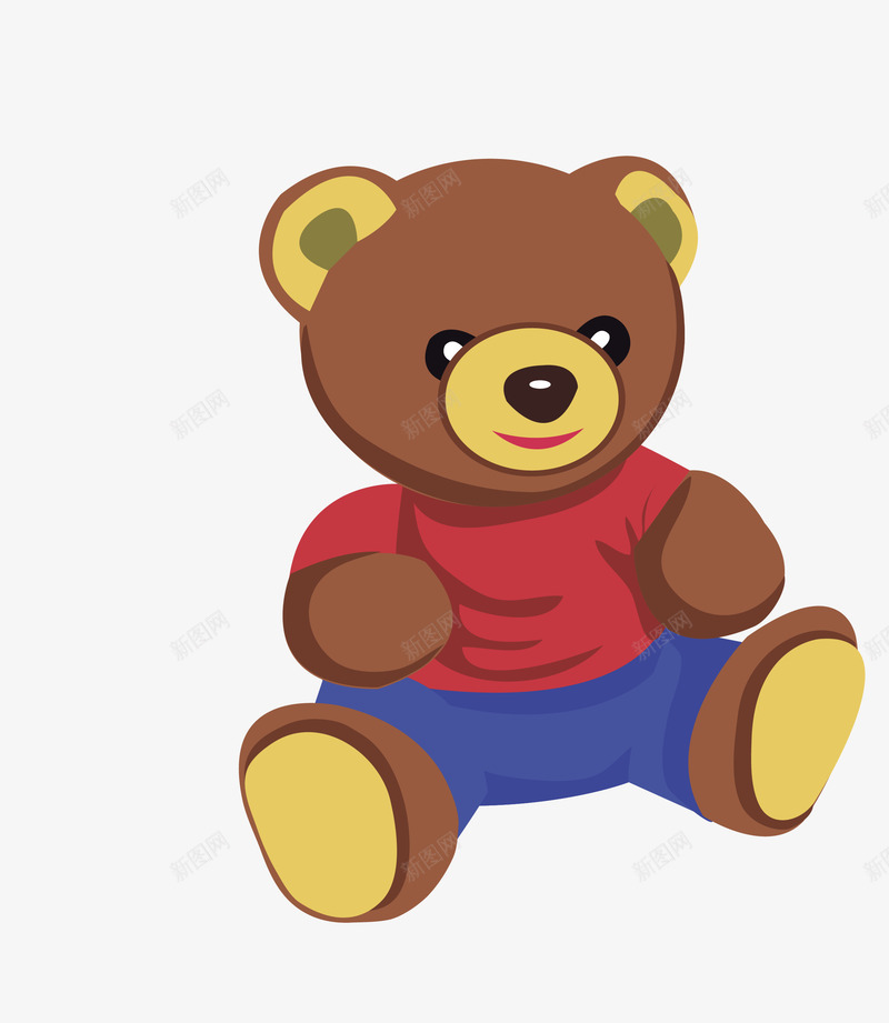 棕色黄色卡通小熊矢量图eps免抠素材_新图网 https://ixintu.com 卡通小熊 矢量图案 矢量小熊 黄色棕色小熊 矢量图