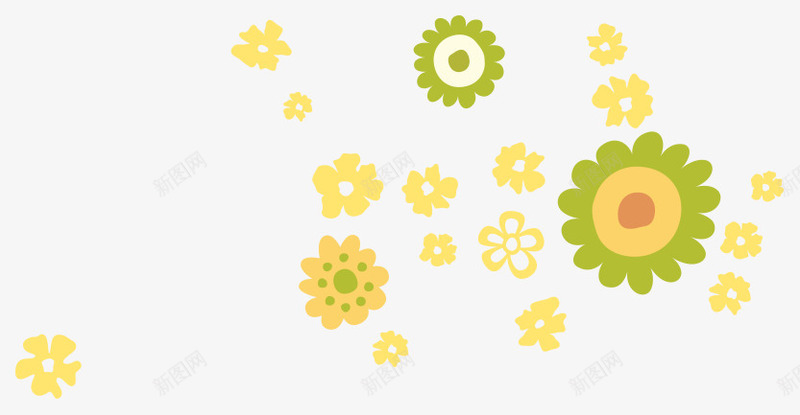 手绘花卉系列漂浮矢量图eps免抠素材_新图网 https://ixintu.com 文艺手绘 花卉系列 矢量图