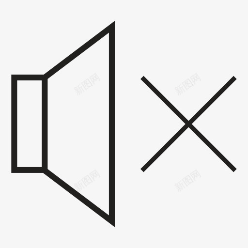 声音静音标志图标png_新图网 https://ixintu.com 静音