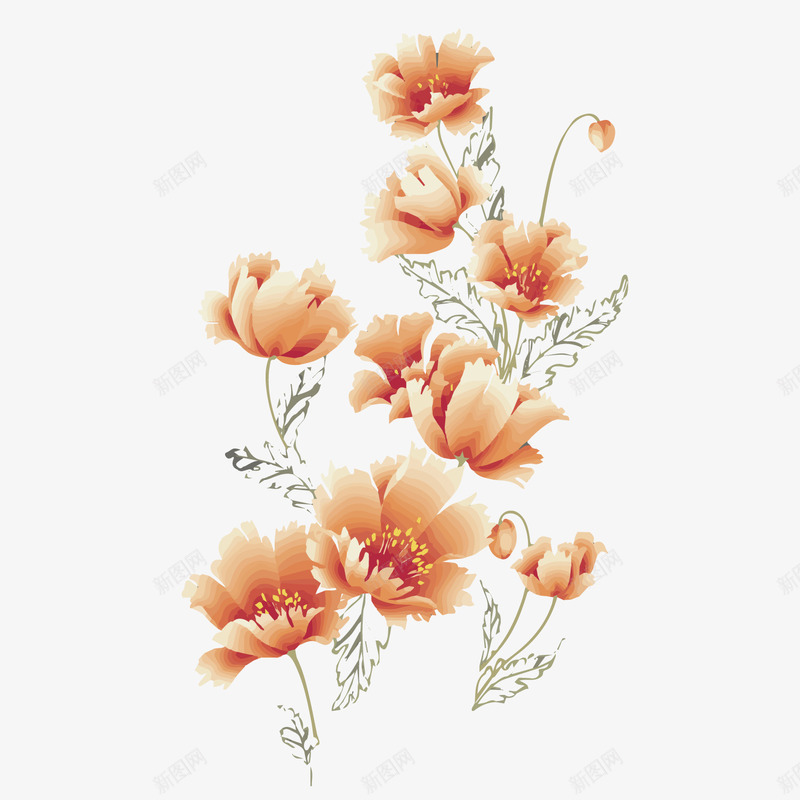 艺术绘画植物花纹矢量图ai免抠素材_新图网 https://ixintu.com 古典 复古 手绘 海报装饰 花朵 花草 矢量图