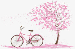 粉红花瓣浪漫樱花装饰图案高清图片