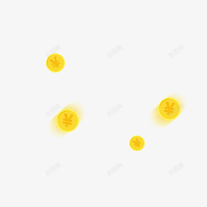 漂浮金币png免抠素材_新图网 https://ixintu.com 圆形 漂浮 金币 金钱 钱币