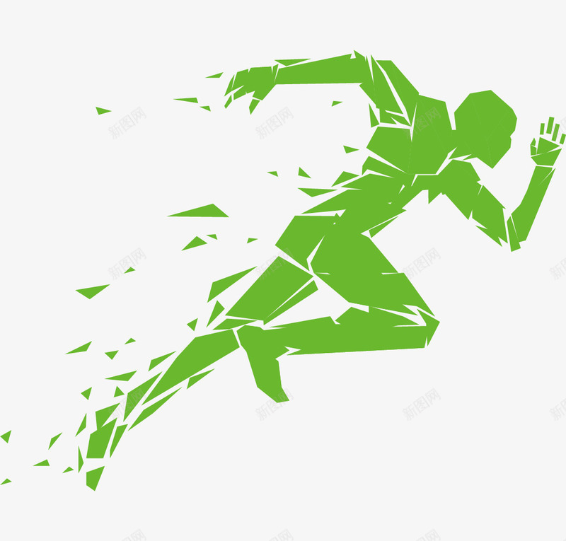 卡通绿色跑步的人物矢量图ai免抠素材_新图网 https://ixintu.com 人体抽象 人物 体育运动 奔向终点 奥运会 急速 环保 矢量图 绿色 跑步 跑步logo 项目