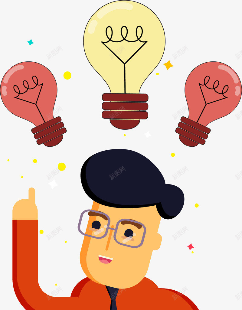 手绘思考创造人物插画图案矢量图ai免抠素材_新图网 https://ixintu.com 卡通思考创造人物插画 发明 小清新 思考创造人物 手绘插画 插画 插画装饰 男子 矢量图