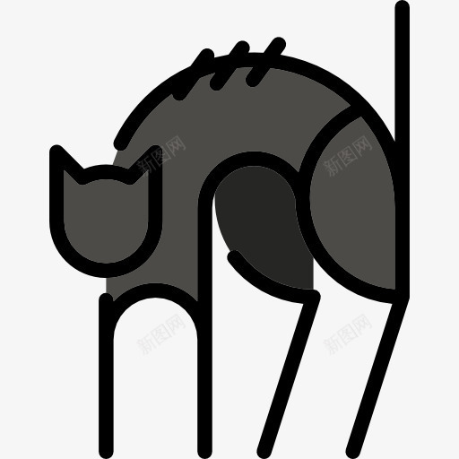 黑猫图标png_新图网 https://ixintu.com 万圣节 动物 猫 迷信 黑猫