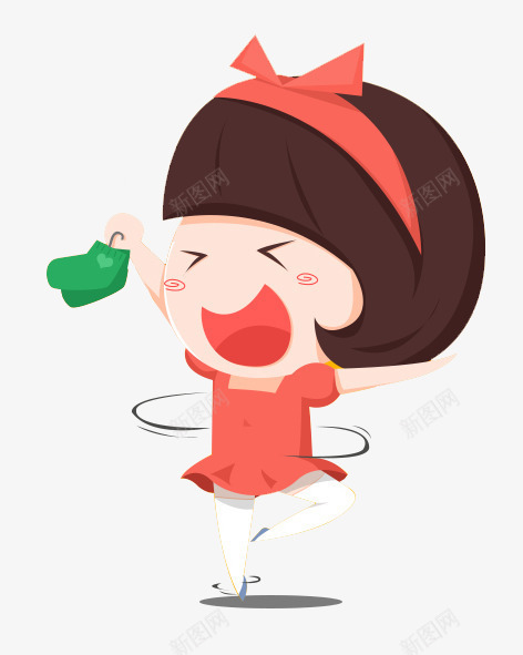开心卡通人物女孩png免抠素材_新图网 https://ixintu.com 人物 卡通 女孩 开心