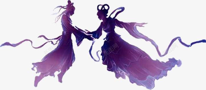彩绘牛郎织女相会七夕png免抠素材_新图网 https://ixintu.com 七夕 彩绘 牛郎织女 相会