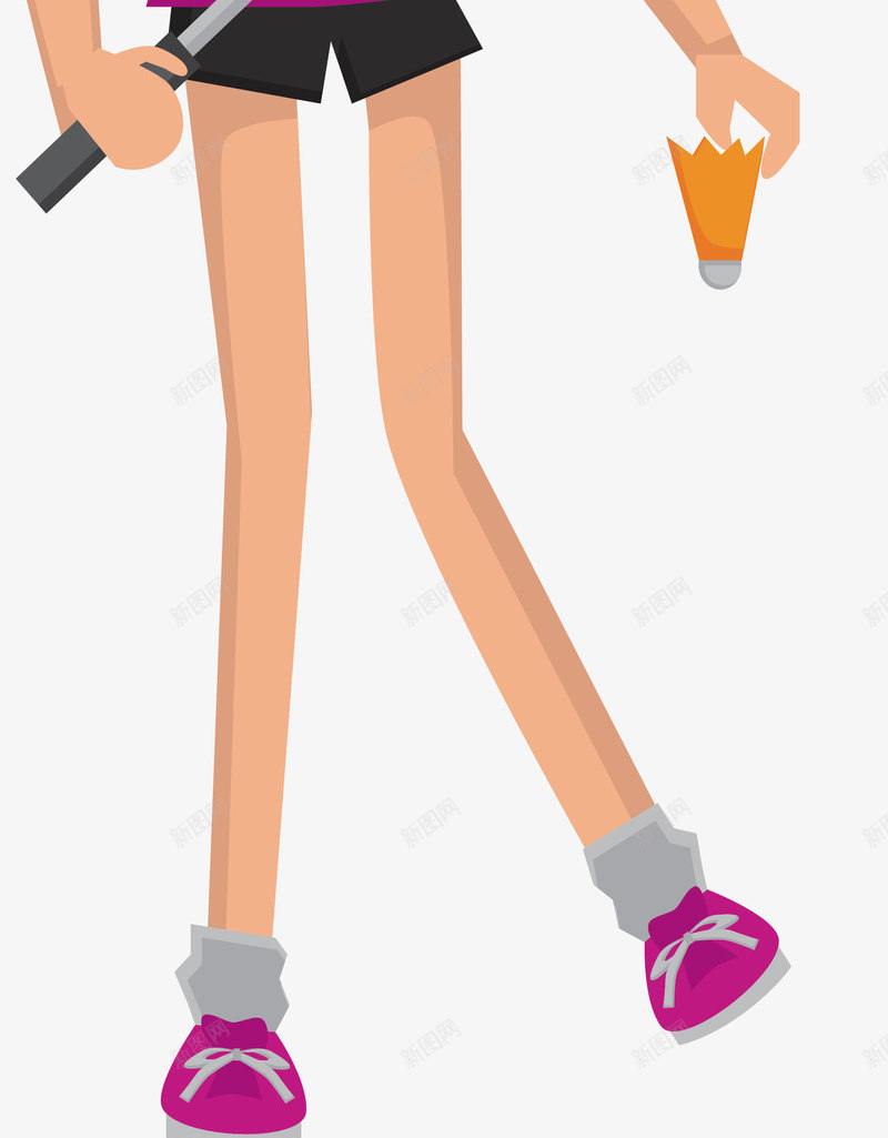 网球少女矢量图ai免抠素材_新图网 https://ixintu.com 健康 健身 卡通人物 可爱 插画 网球少女 运动 矢量图