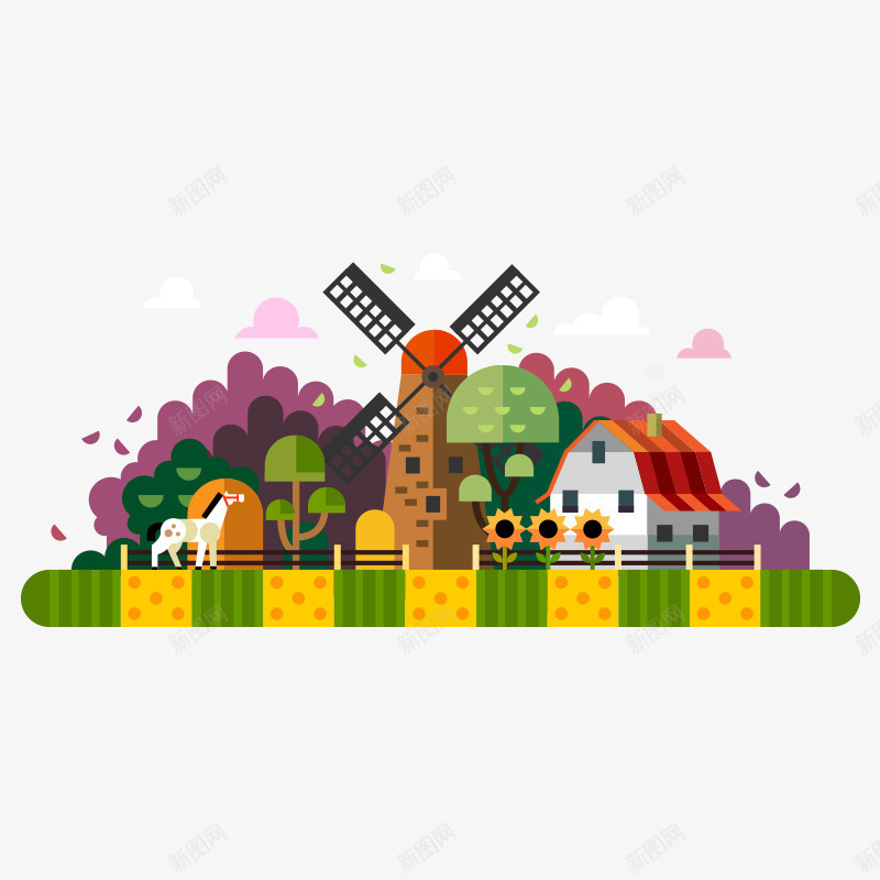 房子扁平化建筑png免抠素材_新图网 https://ixintu.com 地产 城市 城镇 建筑 房子 扁平化建筑 都市 高楼