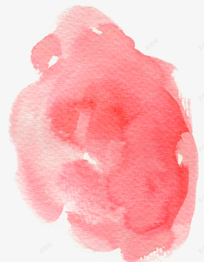 粉红色水彩效果png免抠素材_新图网 https://ixintu.com PS笔刷 彩色水墨 水墨效果 水彩笔刷 水彩笔触 渐变水彩