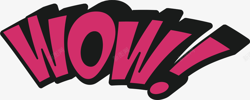 红色简约wowpng免抠素材_新图网 https://ixintu.com wow 创意 哇 惊叹 文艺 清新 简约 红色 艺术字