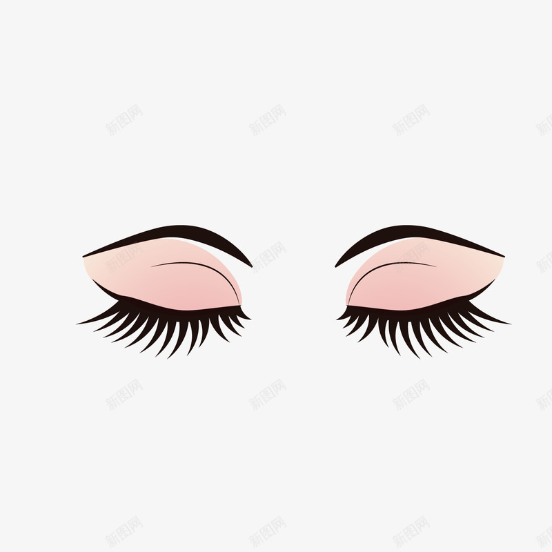 闭上眼睛的睫毛png免抠素材_新图网 https://ixintu.com 女生睫毛 眼睛 睫毛 粉红色 黑色