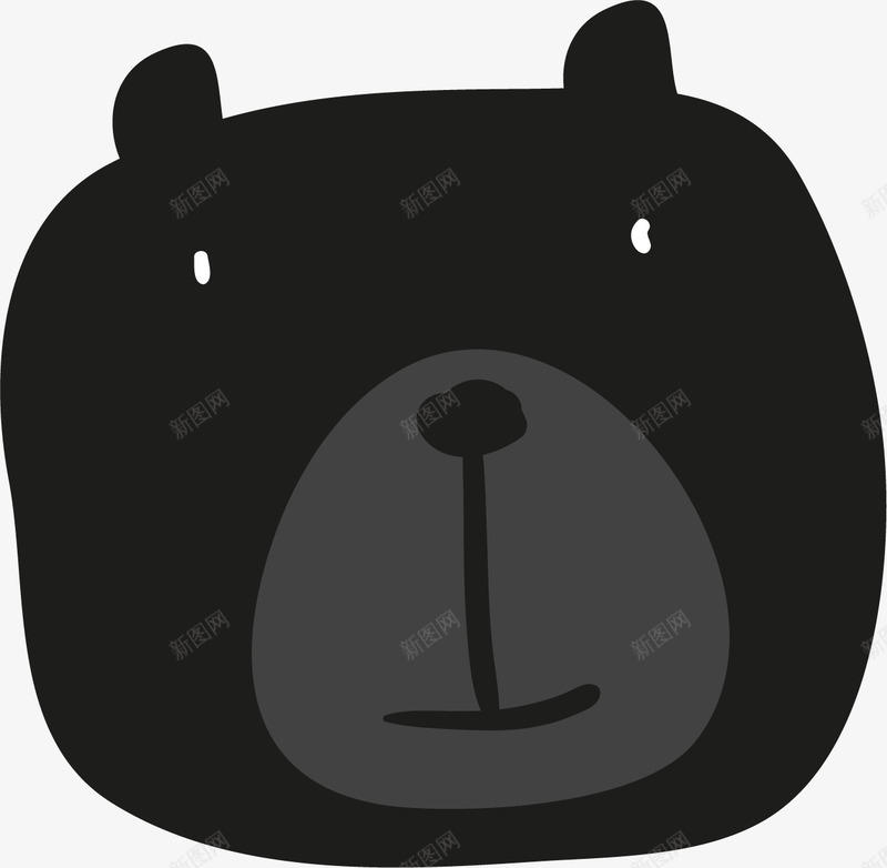 可爱黑色小熊贴纸插画png免抠素材_新图网 https://ixintu.com 动物 卡通动物 可爱黑色小熊贴纸 墙纸 贴纸 黑色小熊 黑色小熊动物墙纸