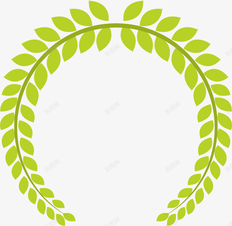 绿色圆形春季草环png免抠素材_新图网 https://ixintu.com 春天 春季 春日 植物 绿草 自然 草圈 草环