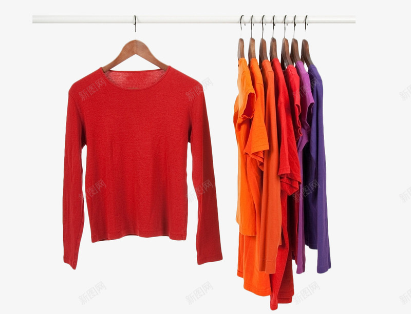 衣架上的衣服png免抠素材_新图网 https://ixintu.com 女装 晾衣架 红色衣服 衣服 衣服分类