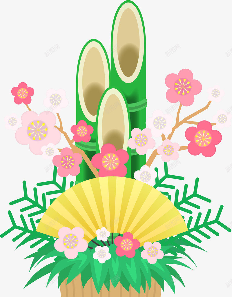 卡通日式新年装饰贴纸png免抠素材_新图网 https://ixintu.com 2018 2018新年 卡通新年贴纸 卡通日式新年装饰贴纸 新年装饰 日本新年 日本新年传统装饰