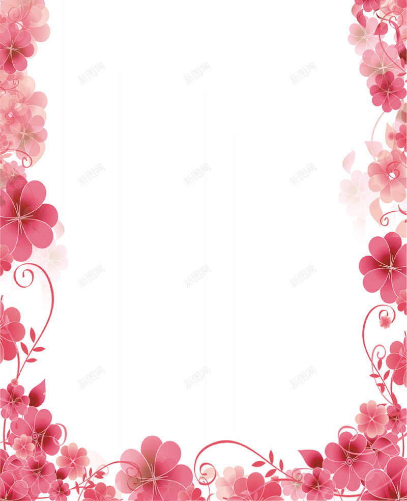 红色唯美浪漫节日花朵边框png免抠素材_新图网 https://ixintu.com 浪漫 红色 节日 花朵 边框