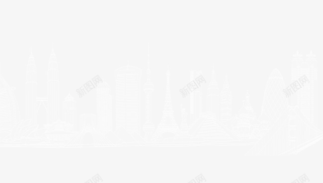 简约城市剪影png免抠素材_新图网 https://ixintu.com 剪影 城市 大城市 大都市 都市
