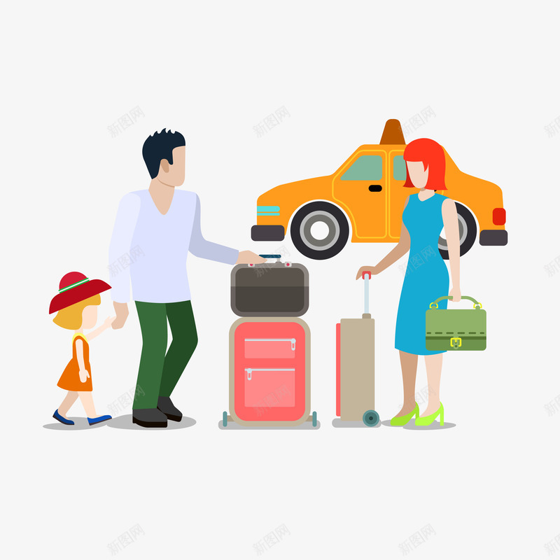 一家三口外出旅行案矢量图ai免抠素材_新图网 https://ixintu.com 一家三口 一家人 度假 手绘 旅游 旅行 玩耍 简笔画 纹路 线条 装饰 质感 矢量图