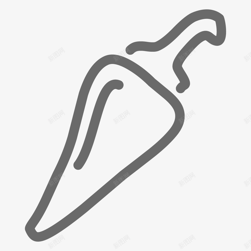 热胡椒FoodBeverageLineicons图标png_新图网 https://ixintu.com hot pepper 热 胡椒