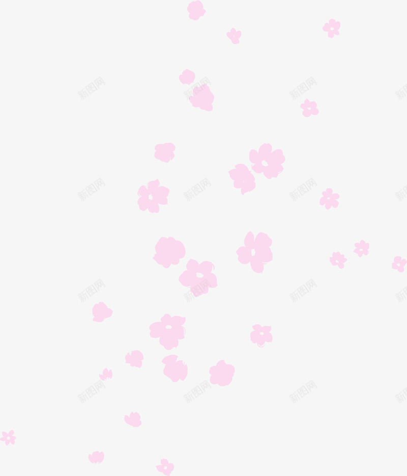 创意手绘扁平红色的小花png免抠素材_新图网 https://ixintu.com 创意 扁平 红色