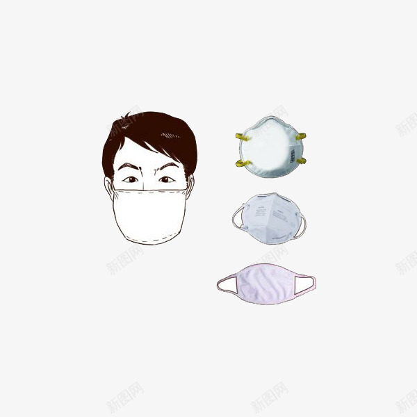 戴口罩的男士png免抠素材_新图网 https://ixintu.com 卡通 卫生 口罩 安全 带口罩的人 手绘 过滤 阻碍 预防