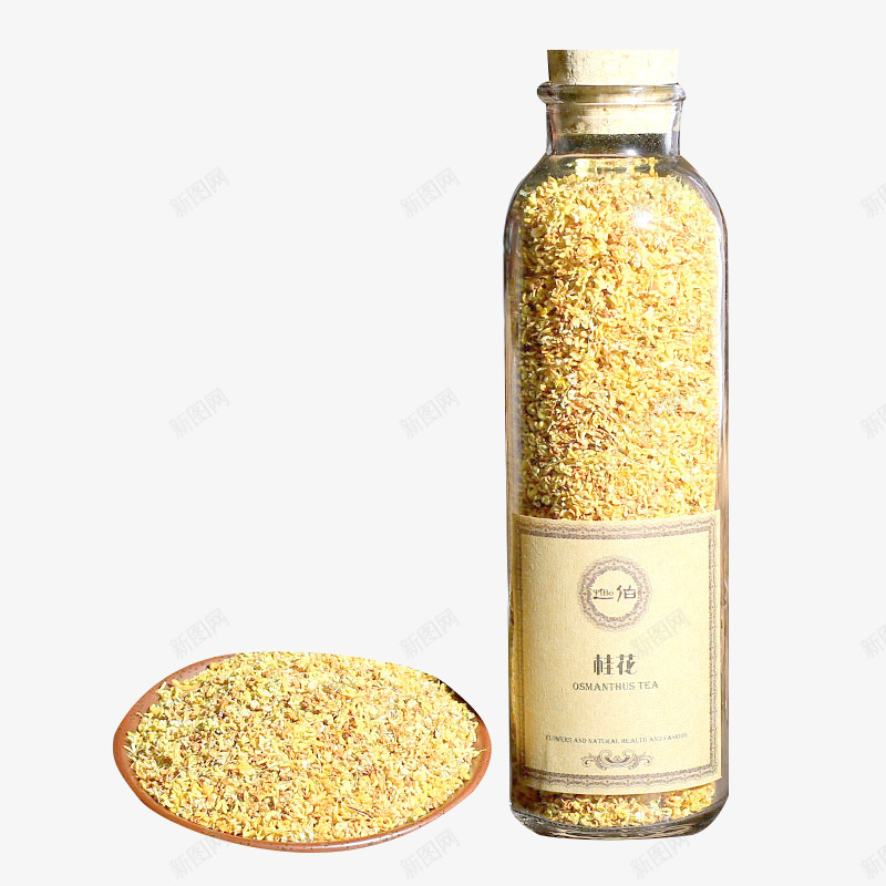 瓶装桂花茶花茶png免抠素材_新图网 https://ixintu.com 广西花草茶 桂花花茶实物 桂花茶 特色花草茶