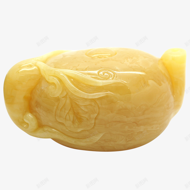 琥珀蜜蜡茶壶摆件png免抠素材_新图网 https://ixintu.com 收藏品 昂贵 精致 茶壶摆件