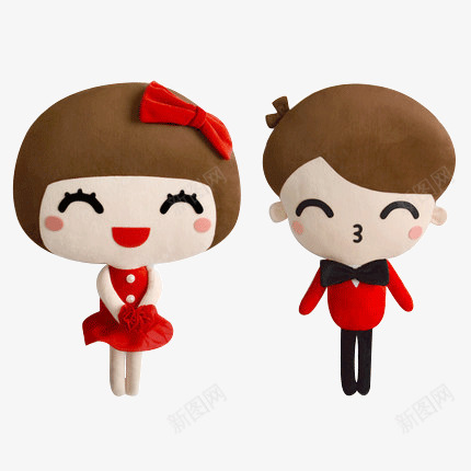 新婚庆喜娃娃实物图png免抠素材_新图网 https://ixintu.com 可爱的公仔 小女孩娃娃 情侣公仔