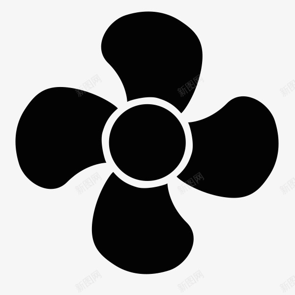 黑色卡通风扇效果图标png_新图网 https://ixintu.com 卡通 效果 设计 风扇 黑色