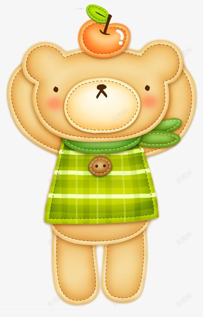 水彩手绘小熊贴纸png免抠素材_新图网 https://ixintu.com 小熊贴纸 手绘 水彩 素材
