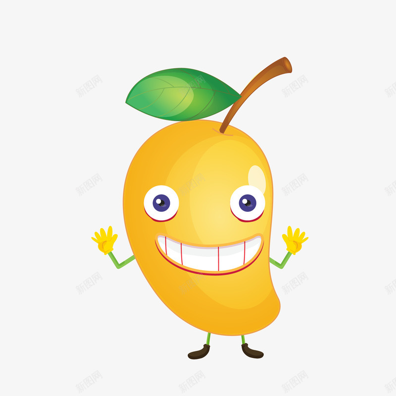 卡通芒果矢量图eps免抠素材_新图网 https://ixintu.com PNG图 PNG图下载 创意卡通 卡通 卡通插图 处暑 插图 水果表情 芒果 矢量图