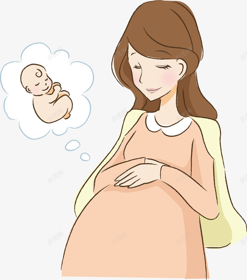 卡通孕妇婴儿png免抠素材_新图网 https://ixintu.com 卡通素材 孕妈咪 母婴海报 母婴用品海报