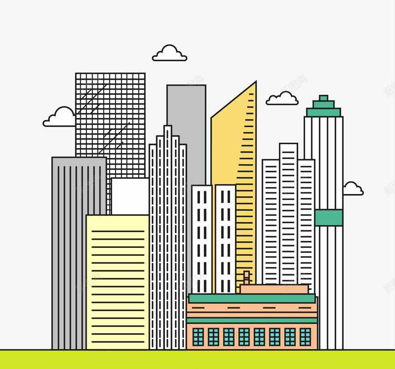创意都市大厦png免抠素材_新图网 https://ixintu.com 创意 大厦 都市