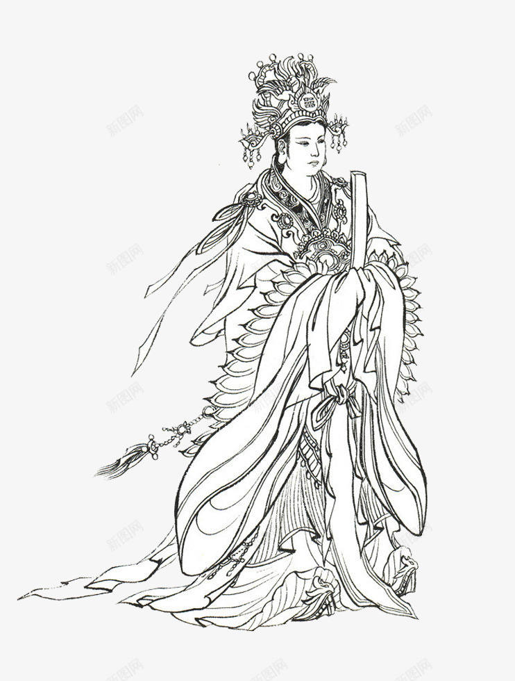 王母娘娘png免抠素材_新图网 https://ixintu.com 传说 娘娘 工笔画 王母娘娘 神话 蟠桃大会