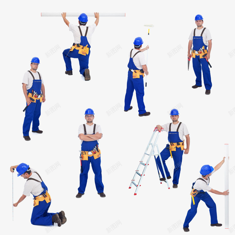 家装工人png免抠素材_新图网 https://ixintu.com 上班族 家装 工人 施工 装修