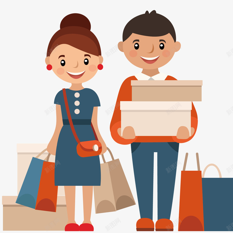 购物情侣png免抠素材_新图网 https://ixintu.com 幸福快乐 情侣 最佳拍档 浪漫 爱情 美好 购物 重要 陪伴 陪伴关怀