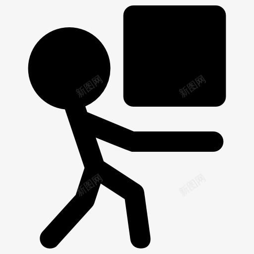 发货人图标png_新图网 https://ixintu.com 人 包装 发货人 坚持的人 盒