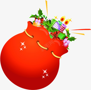 手绘红色新年礼包png免抠素材_新图网 https://ixintu.com 年礼 红色