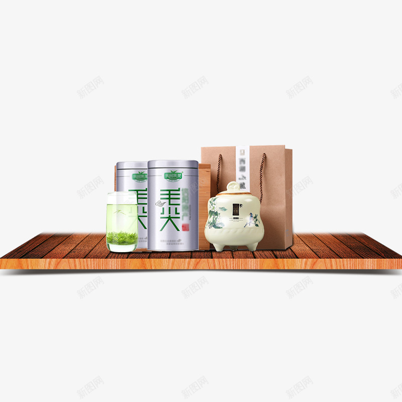 木板上的毛尖茶png免抠素材_新图网 https://ixintu.com PNG素材 木板 毛尖茶 茶壶