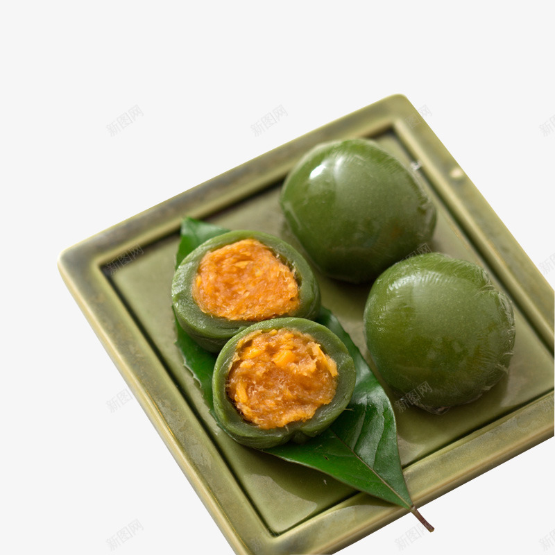 咸蛋黄肉松青团png免抠素材_新图网 https://ixintu.com 上海特产 中华老字号 产品实物 咸蛋黄肉松青团 清明习俗 清明节食物 美食 老字号 艾草团 青团子