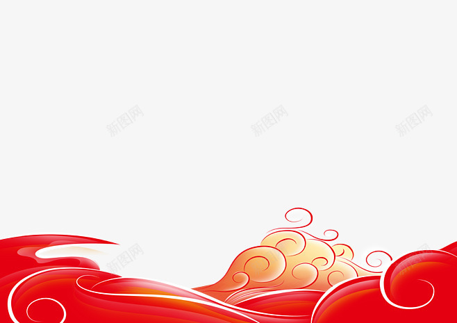 海浪传统花纹png免抠素材_新图网 https://ixintu.com 海浪传统花纹