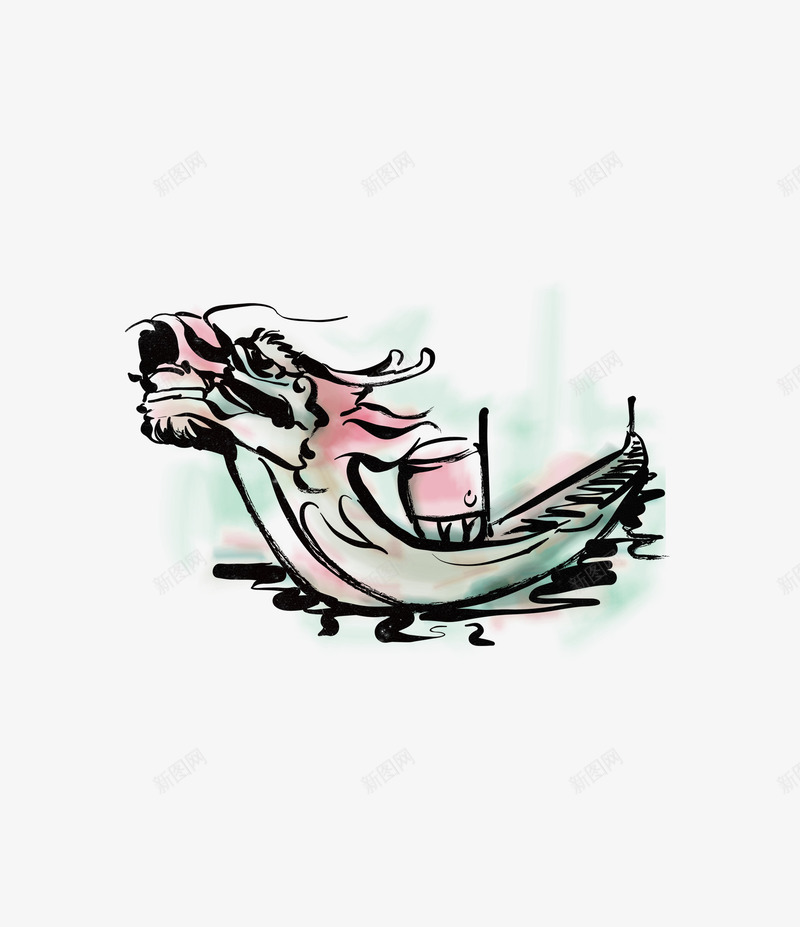 宏伟的龙舟png免抠素材_新图网 https://ixintu.com 击鼓 划 大河 宏伟 木头 节日 鼓 龙头 龙舟 龙角 龙须