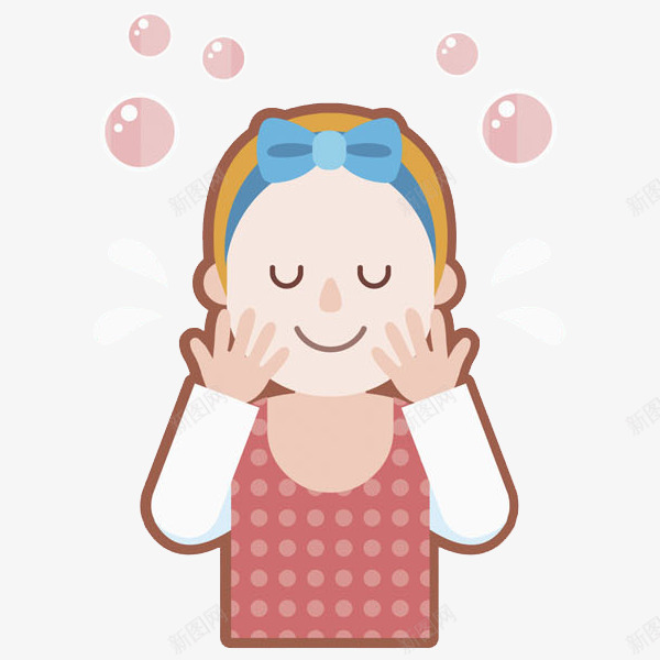 敷着面膜的女人场景图png免抠素材_新图网 https://ixintu.com 可爱的 女人 插图 敷面膜 漂亮的 蓝色发箍