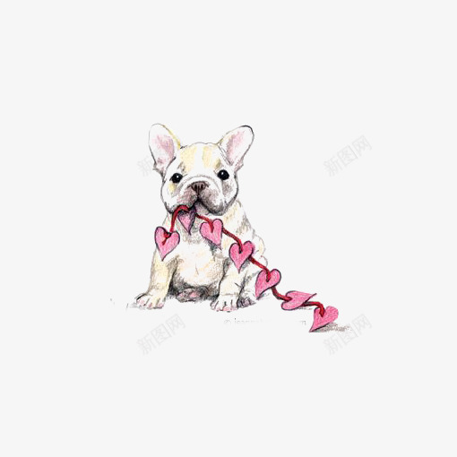 手绘沙皮犬png免抠素材_新图网 https://ixintu.com 可爱小狗 宠物狗 小狗插画 手绘小狗 沙皮
