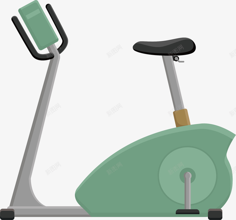 卡通健身器材自行车矢量图ai免抠素材_新图网 https://ixintu.com 举重 体育 健身 健身房 健身馆 卡通 器材 文体 活动 自行车 运动 锻炼 矢量图