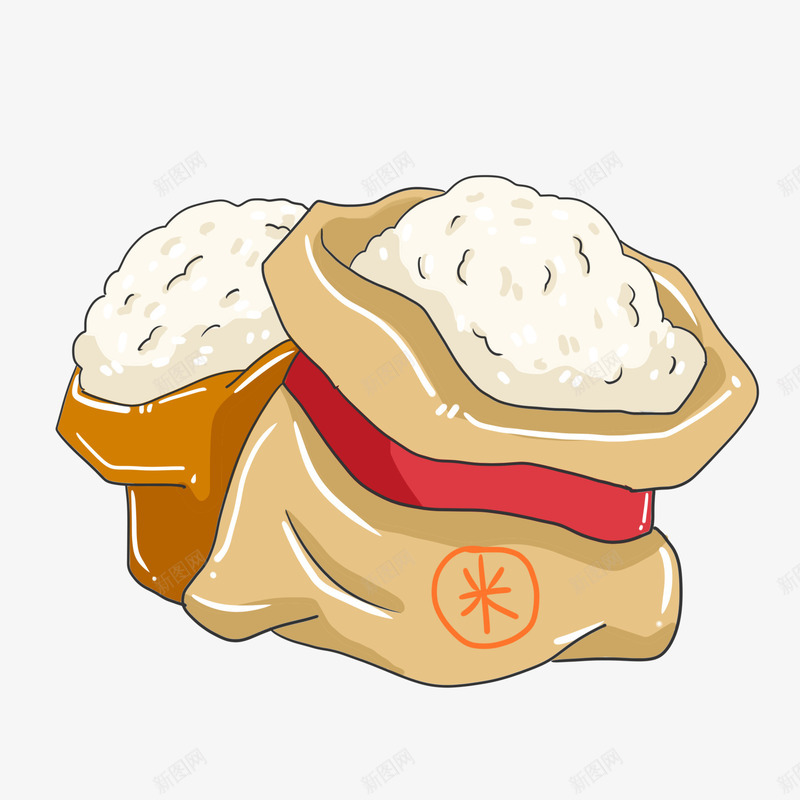 美味大米元素png免抠素材_新图网 https://ixintu.com 大米 大米袋 好吃 美味 零食