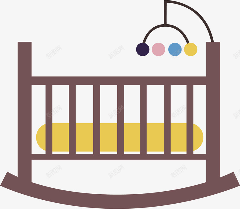 摇晃婴儿床矢量图ai免抠素材_新图网 https://ixintu.com 创意 卡通手绘 唯美 婴儿床 实木 工具 矢量图