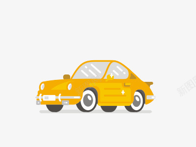 扁平化出租车png免抠素材_新图网 https://ixintu.com H5页面素材 出租车 创意卡通元素 卡通 小汽车 扁平化 扁平素材 电商卡通 网页设计卡通
